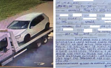 Policia ia konfiskon veturën dhe e dënon me 500 euro gjobë një shofer në Gjilan
