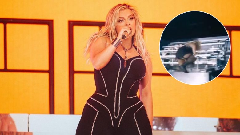 Bebe Rexha rrëzohet në skenë gjatë performancës në festivalin “Coachella 2024”