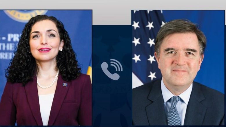 Bisedë telefonike me O’Brien, Osmani: Diskutuam për anëtarësimin e Kosovës në KiE dhe zbatimin marrëveshjes së Brukselit