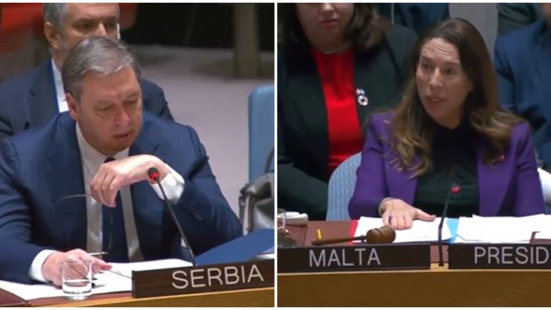 Kryesuesja në KS të OKB-së përplaset ashpër me Vuçiqin për minutat e fjalimit