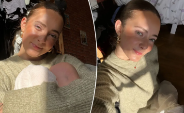 Gruaja britanike padashje krijoi një iluzion optik sikur në dorë mbante një bebe, ngjall reagime në internet