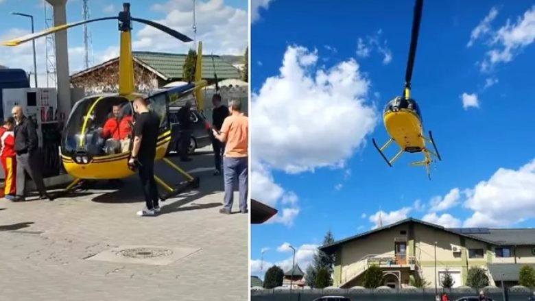 Punëtorët e një pompe në Rumani u tronditën kur helikopteri aterroi para tyre, piloti kishte një hall të madh