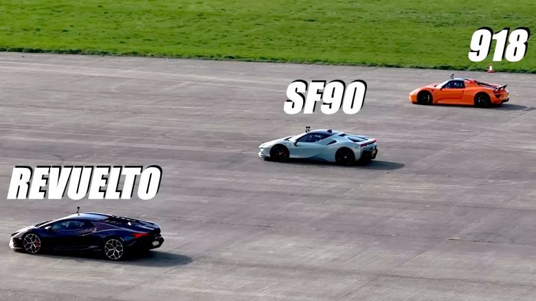 Një garë tjetër e supermakinave: Lamborghini Revuelto, Ferrari SF90 apo Porsche 918?