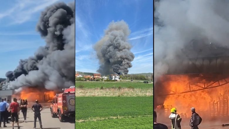 “Dëme të konsiderueshme materiale” – policia deklarohet rreth djegies së fabrikës në Podujevë