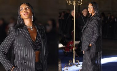 Naomi Campbell shfaqet me një kostum elegant, në eventin e Dolce & Gabbana në Milano