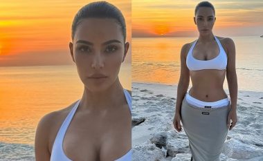 Kim Kardashian tregon trupin e mrekullueshëm, gjatë pushimeve me motrat e saj