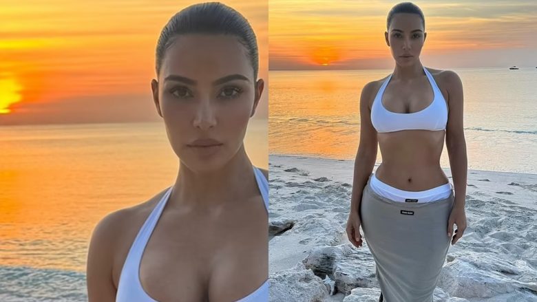 Kim Kardashian tregon trupin e mrekullueshëm, gjatë pushimeve me motrat e saj