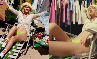 Gigi Hadid duket atraktive në bikini, nga koleksioni i saj pranveror