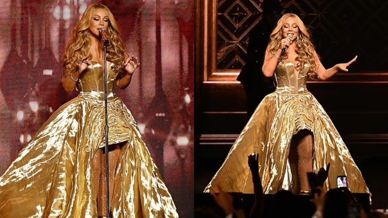 Mariah Carey nis performancën ‘Mimi Live’ me një fustan mahnitës ari, në Las Vegas