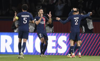 PSG shpartalloi Lyonin vetëm në 45 minutat e parë për ta fituar derbin e Francës