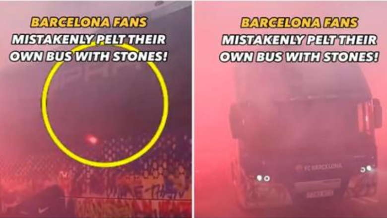 Duke menduar se ishte i PSG-së, tifozët e Barcelonës sulmuan autobusin e ekipit të tyre