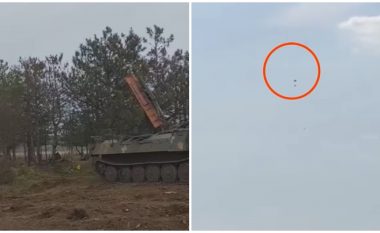 Strela 10, mbrojtja kundërajrore ukrainase rrëzon dronin rus – pamje nga aksioni