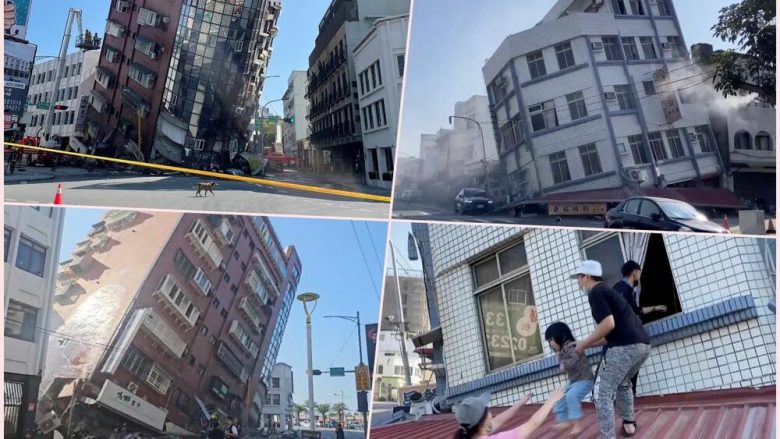 Shembje ndërtesash, rrëshqitje dheu – mbi 700 të lënduar dhe shtatë të vdekur nga tërmeti shkatërrues në Tajvan