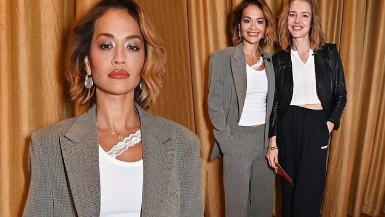 Rita Ora duket elegante në krah të modeles ruse Natalia Vodianova gjatë promovimit të brendit të saj të ri ‘Typebea’