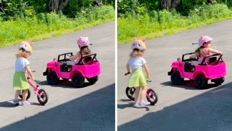 Nëna i tha vajzës të parkonte veturën e fëmijëve - pesëvjeçarja bëhet shembull edhe për të rriturit