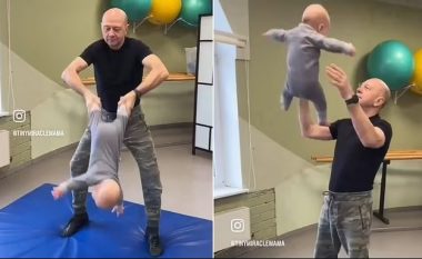 Babai bën akrobacione me foshnjën, mjekët paralajmërojnë se lëvizje të tilla mund të shkaktojnë lëndime në tru