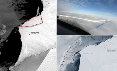 Ajsbergu gjigant shtatë herë më i madh se Manhattani shkëputet në Antarktidë