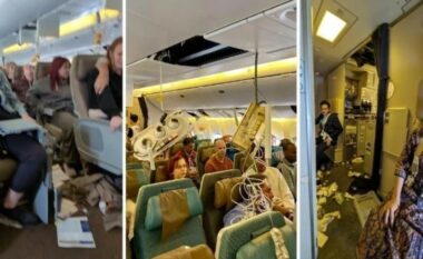 Turbulenca në aeroplanin e aviokompanisë Singapore Airlines, bëri që fluturakja të zbret 54 metra për 4.6 sekonda