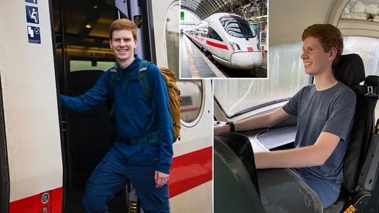 Njihuni me gjermanin 17-vjeç që jeton në trena, përdor biletën vjetore prej 10 mijë eurove për të kaluar nga njëri tren në tjetrin