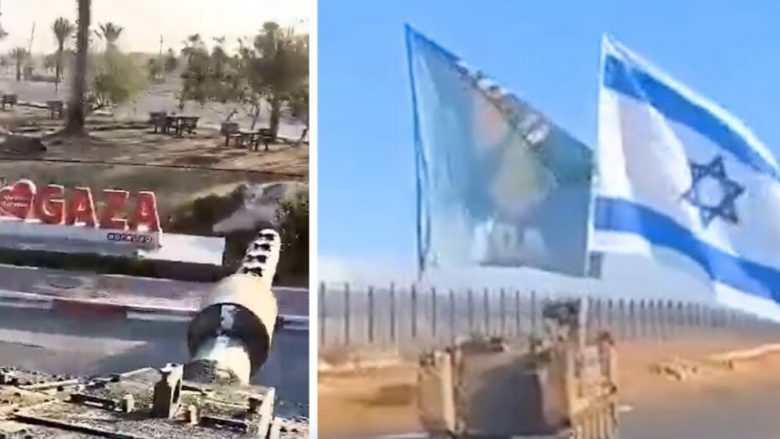 “E dua Gazën”, momenti kur tanku izraelit shkatërron mbishkrimin në Rafah