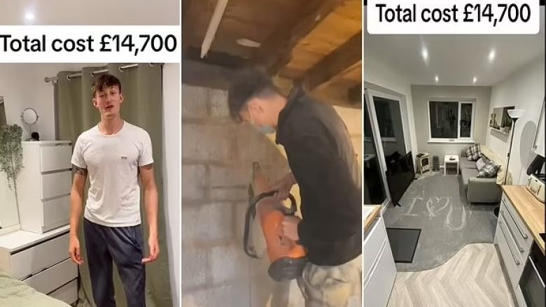 Nuk kishte para për të blerë shtëpi, adoleshenti nga Britania transformon garazhin e prindërve – iu deshën vetëm 15 mijë funte