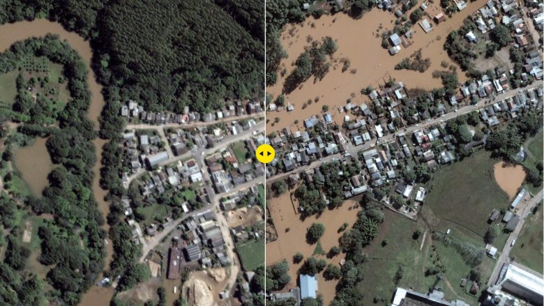 Para dhe pas përmbytjeve në Brazil, imazhet satelitore tregojnë pasojat