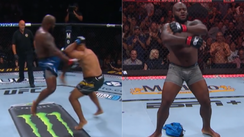 Derrick Lewis feston triumfin me nokaut rekord duke u ekspozuar para turmës në UFC