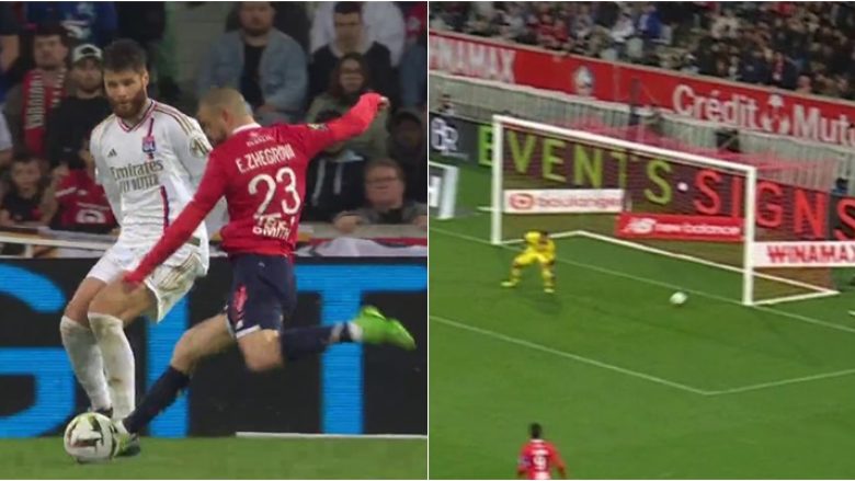 I pandalshëm Edon Zhegrova, e lë në ‘gjumë’ portierin e Lyonit me një super gol
