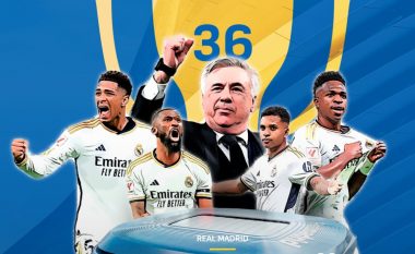 Real Madrid, kampion i La Ligas për herë të 36-të në historinë e klubit