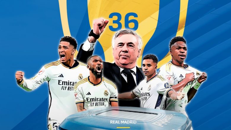 Real Madrid, kampion i La Ligas për herë të 36-të në historinë e klubit
