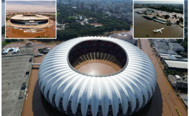 Stadiumi spektakolar ku luhej Kupa e Botës është zhytur në ujë