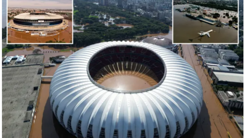 Stadiumi spektakolar ku luhej Kupa e Botës është zhytur në ujë