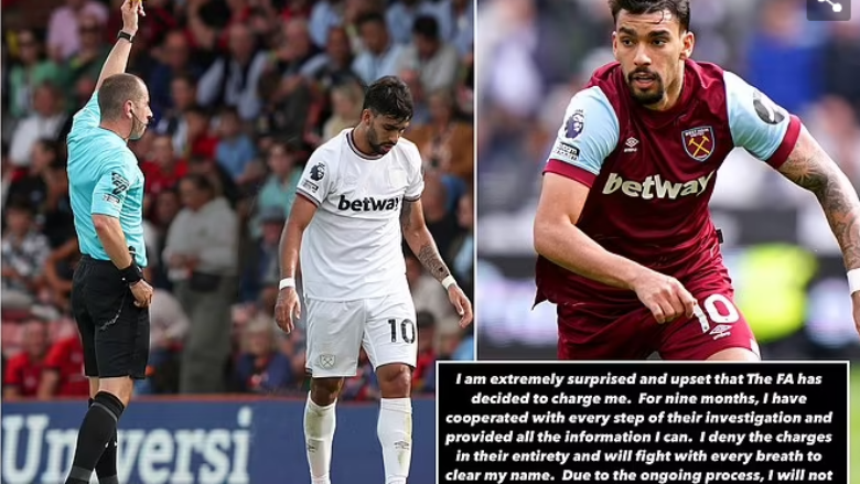 “Jashtëzakonisht i befasuar dhe i mërzitur” – Paqueta flet pasi u akuzua nga FA për ndëshkim me karton për baste