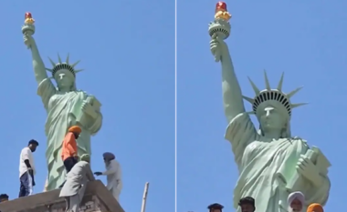 Indianët ndërtojnë një kopje të Statujës së Lirisë