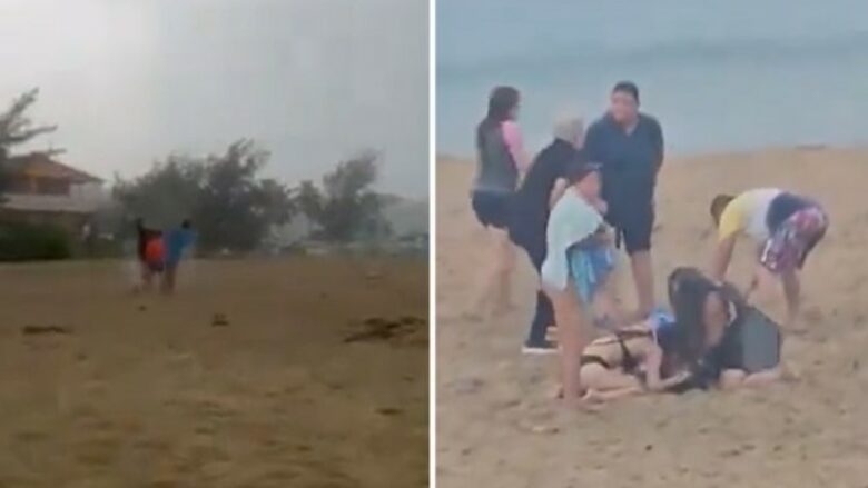 Rrufeja godet tre djem në një plazh të Porto Rikos – skena dramatike u filmua nga një pushues