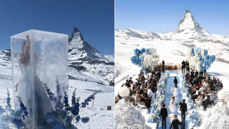 Dasmë unike, çifti martohet në malin me borë të Zvicrës me mbi dy mijë metra lartësi