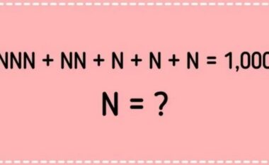 Testoni aftësitë tuaja matematikore: Cili numër fshihet pas shkronjës N?