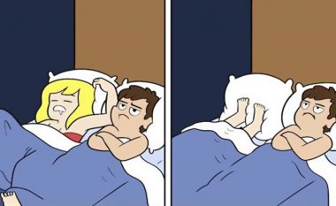 Gjashtë fazat e të fjeturit me partnerin