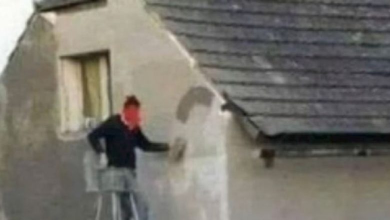 Një foto e një boshnjaku duke dekoruar një fasadë është bërë virale, duhet të shihni se si ia doli