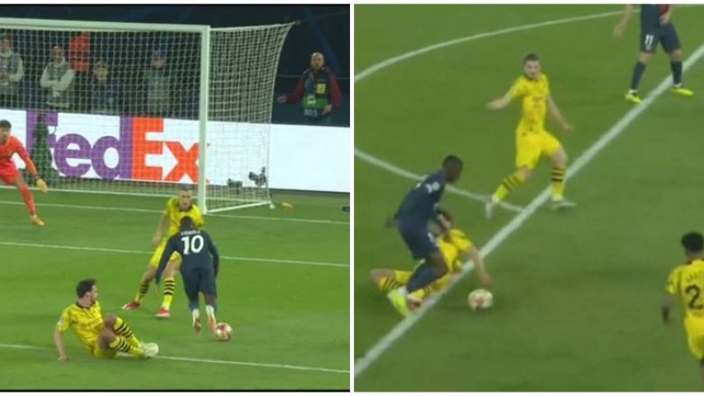 Shumë debate për këtë moment: A ishte penallti për PSG-në kur Hummels e rrëzoi Dembelen?