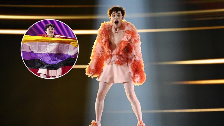 Nemo nga Zvicra është artisti i parë i gjinisë asnjanëse që fiton Eurovisionin – ai valviti edhe flamurin e komuniteti jo binar