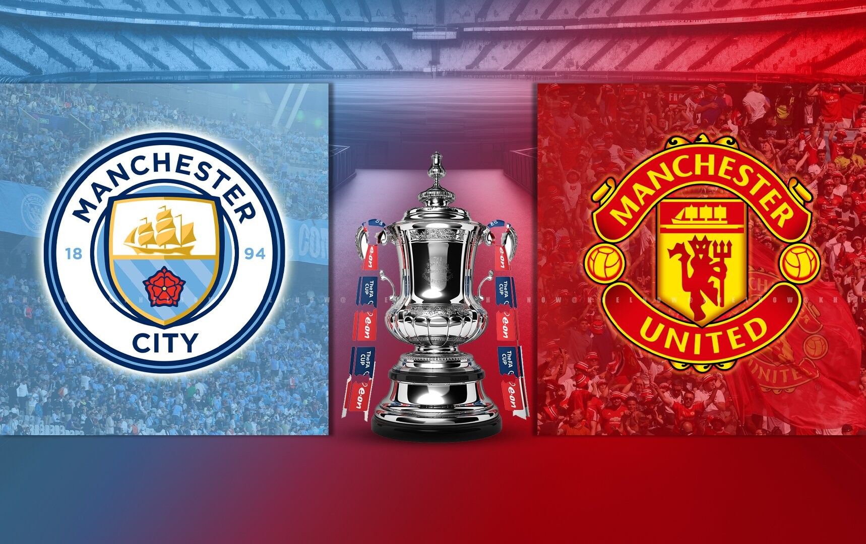 Man City and Man Utd want the FA Cup trophy, official final lineups