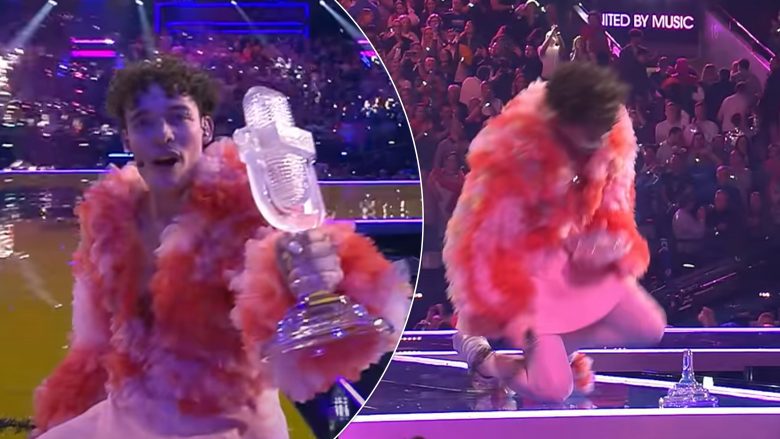 Nemo i Zvicrës thyen trofeun e Eurovizionit, vetëm pak minuta pasi u kurorëzua fitues