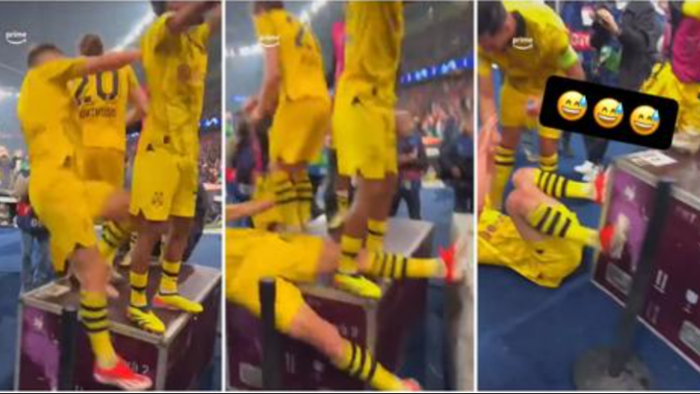 Nico Schlotterbeck pësoi një rrëzim brutal gjatë festës për kalimin në finalen e Championsit