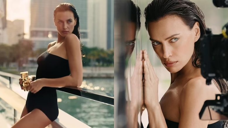 Irina Shayk mahnit me një veshje të zezë, teksa po lundronte me një varkë në fushatën e re të Michael Kors