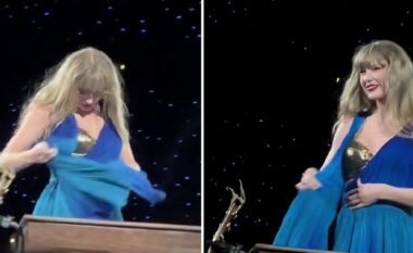 Këngëtares Taylor Swift i zbërthehet fustani në skenë – vihet në siklet para mijëra fansave në koncert