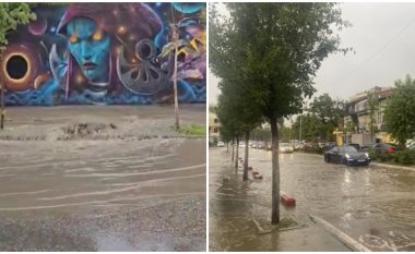 Prishtina vërshohet nga shiu i furishëm