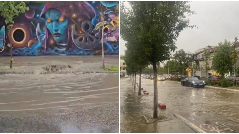 Prishtina vërshohet nga shiu i furishëm