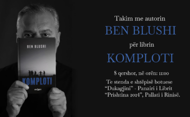 Takim me autorin Ben Blushi për librin “Komploti” tek stenda “Dukagjini” në Pallatin e Rinisë