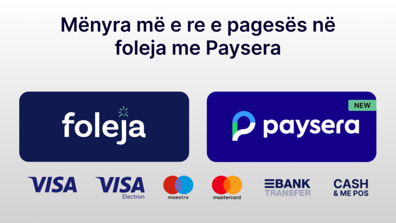 Pagesat me Paysera tani edhe në foleja.com